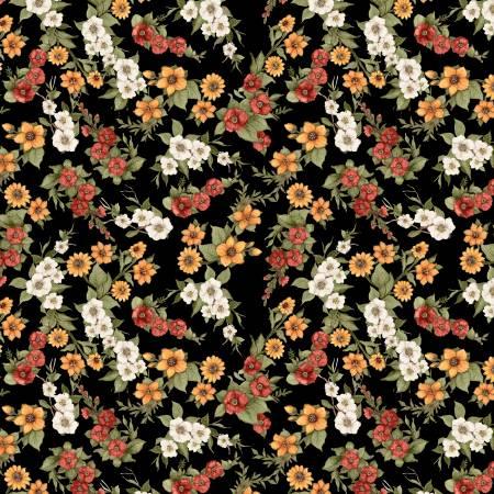 Wilmington Prints, Susan Winget, Garden Gate Roosters, 3023-39814-913, Black