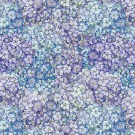 Wilmington Prints, Susan Winget, Hydrangea Mist, 3023-39820-444, Blue