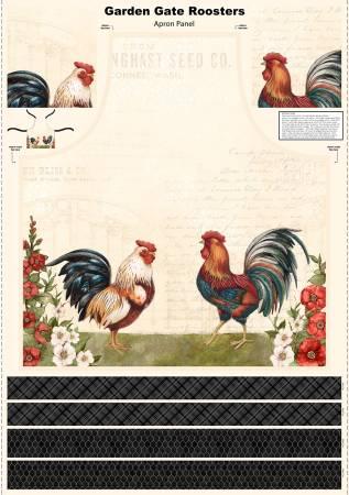 Wilmington Prints, Susan Winglet, Garden Gate Rooster, 3023-39809-139, Multi