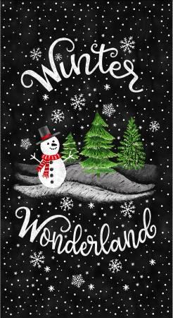 Winter Wonderland, PANELGC-CD2037-BLACK, Black, Gail Cadden