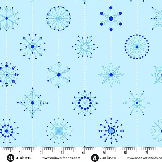 Andover Fabrics Cent Pr Deco Frost, CS-1114-LB, Arctic, Giucy Giuce