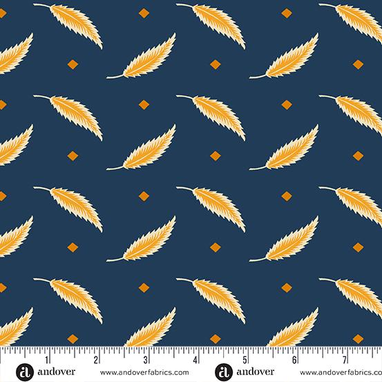 Andover Fabrics Indigo Cheddar 2, A-1140-B, Indigo,