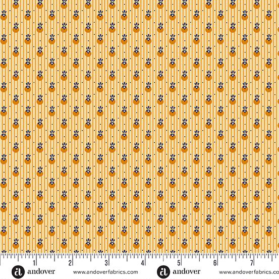 Andover Fabrics Indigo Cheddar 2, A-1142-L, Cream,