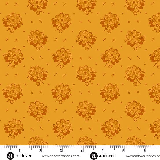 Andover Fabrics Indigo Cheddar 2, A-1143-O, Cheddar,