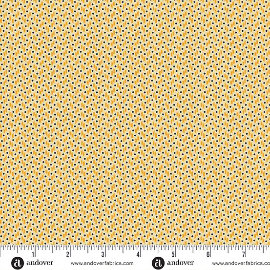 Andover Fabrics Indigo Cheddar 2, A-1146-L, Cream,