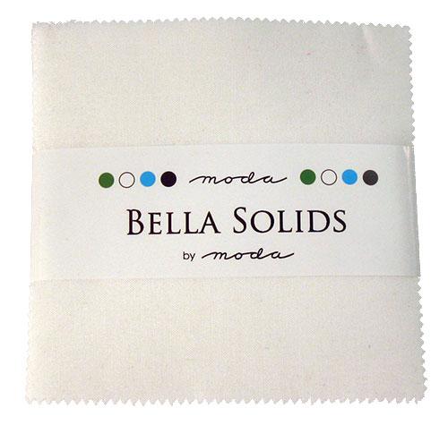 Bella Solids Charm Pack White