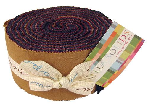 Bella Solids Jelly Roll* Darks