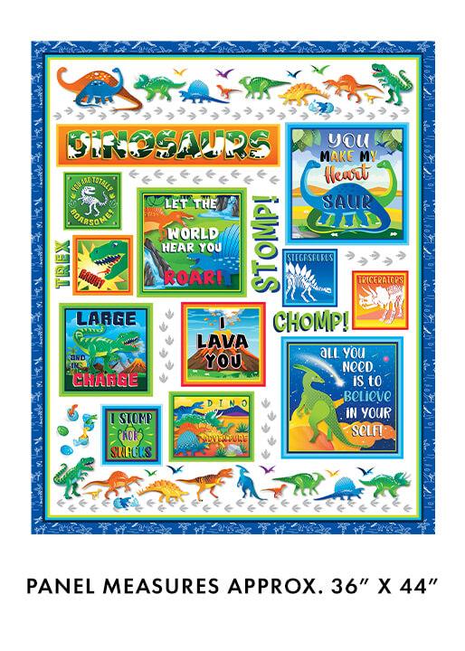 Benartex Dino Friends, 15394-99, Multi,