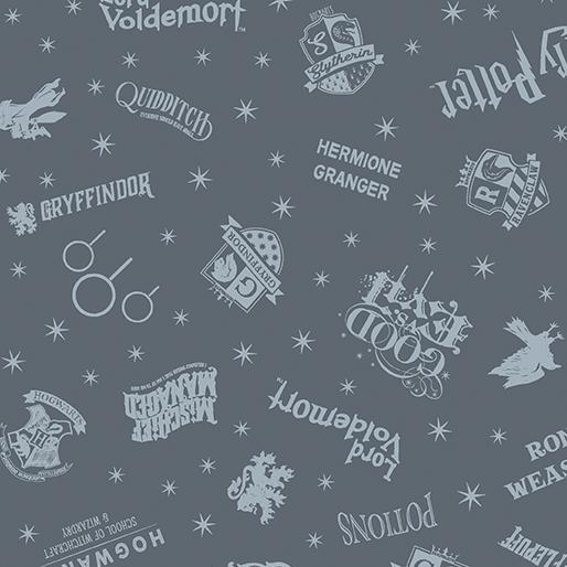Benartex, Harry Potter 2Nd E, 15224-13, Dk Gray,