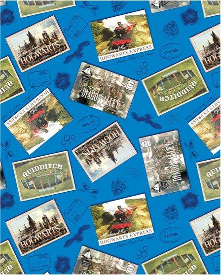 Benartex, Harry Potter Postcards, 15215-56, Royal Blue