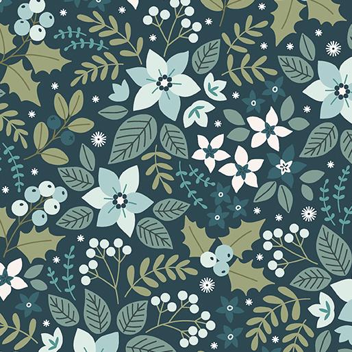 Benartex Holly & Hearth, 17260-84, Teal,