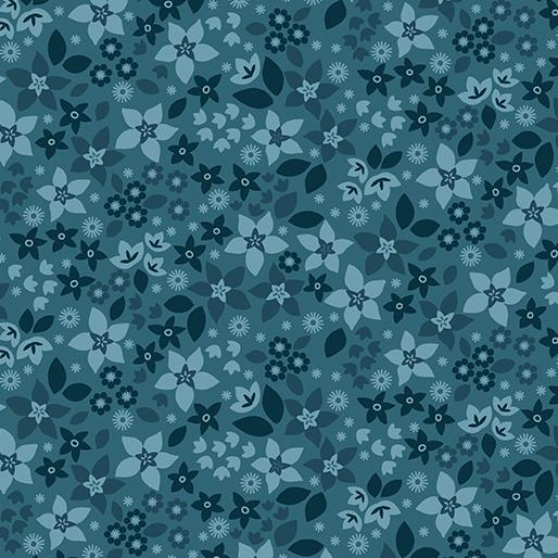 Benartex Holly & Hearth, 17262-84, Teal,