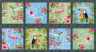 Blank Quilting Corp, Emma Leach, Tropical Vibes, B-2365-95, Charcoal