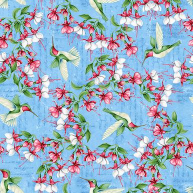 Blank Quilting Corp, Emma Leach, Tropical Vibes, B-2373-70, Light Blue