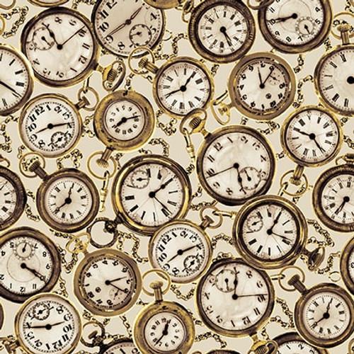 Blank Quilting Corp, Larry Grossman, On the Right Track, 3077-41, Cream