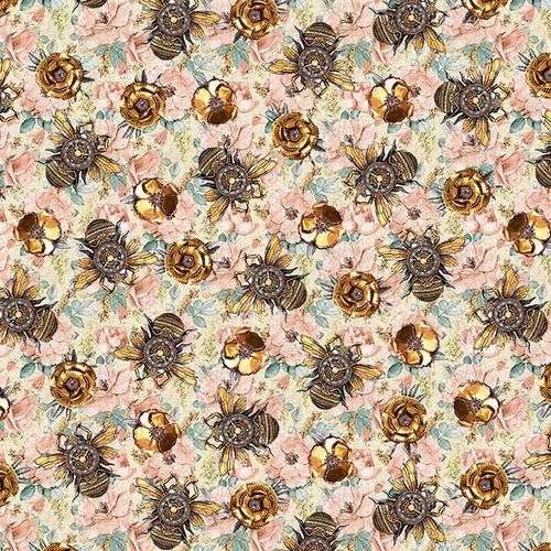 Blank Quilting Time Travel, 3009-22, Pink, Urban Essence
