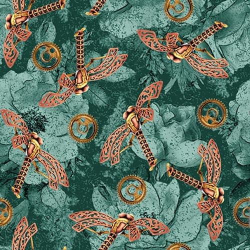 Blank Quilting Time Travel, 3012-67, Teal, Urban Essence