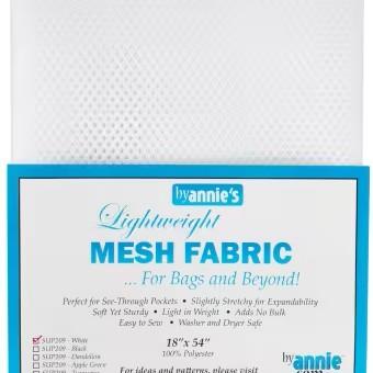 By Annie, Mesh Lite Weight 18in x 54in, SUP209-WH, White