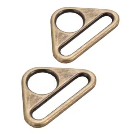 By Annie, Triangle Ring Flat 1-1/2in, Antique Brass, HAR15TRABTWO