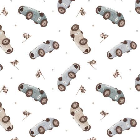 Camelot Fabrics, Racing Bears, 21251402-01, White,