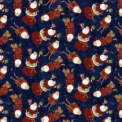 Clothworks Gingerbread Christ, Y4118-93, Light Navy, Dan Dipaolo