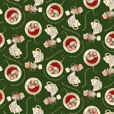 Clothworks Gingerbread Christ, Y4119-113, Forest, Dan Dipaolo