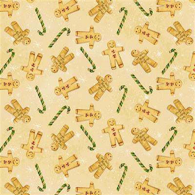 Clothworks Gingerbread Christ, Y4122-60, Dark Butter, Dan Dipaolo