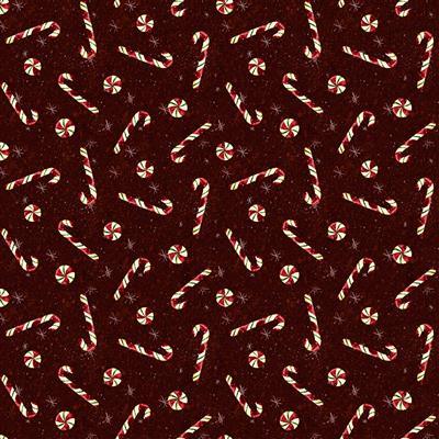 Clothworks Gingerbread Christ, Y4124-48, Wine, Dan Dipaolo