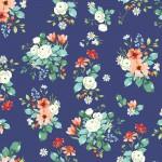 Clothworks, Heatherlee Chan, Bloom Wildly, y3326-93, Light Navy