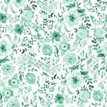 Clothworks, Heatherlee Chan, Bloom Wildly, y3327-103, Light Teal
