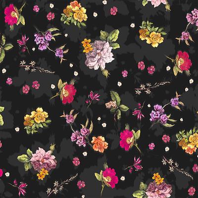 Clothworks, IRON ORCHARD DESIGNE, ODE TO JUNE, Y3506-3, Black