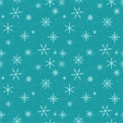 Clothworks Textiles Snow Drift, Y4203-102, Dk Turquoise,
