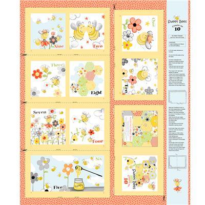 Clothworks Textiles Sweet Bees, SB20422-310, Yellow, Suzybee