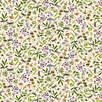 Clothworks Wild Wonders, Y4078-58, Light Butter, Sue Zipkin