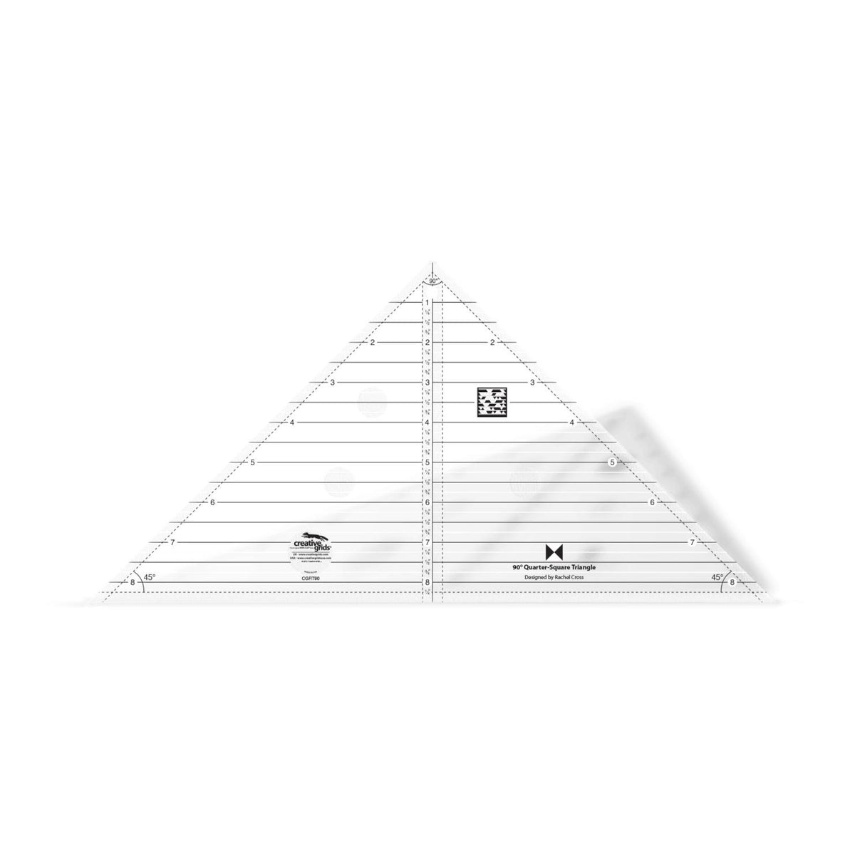Creative Grids® 90 Degree Quarter-Square Triangle Quilt Ruler, CGRT90