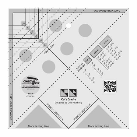 Creative Grids Cat's Cradle Tool Quilt Ruler, CGRDH1