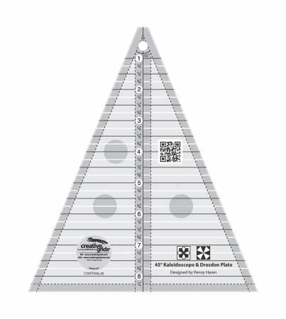 Creative Grids® Kaleidoscope or Dresden Plate Triangle Ruler, CGRTKAL
