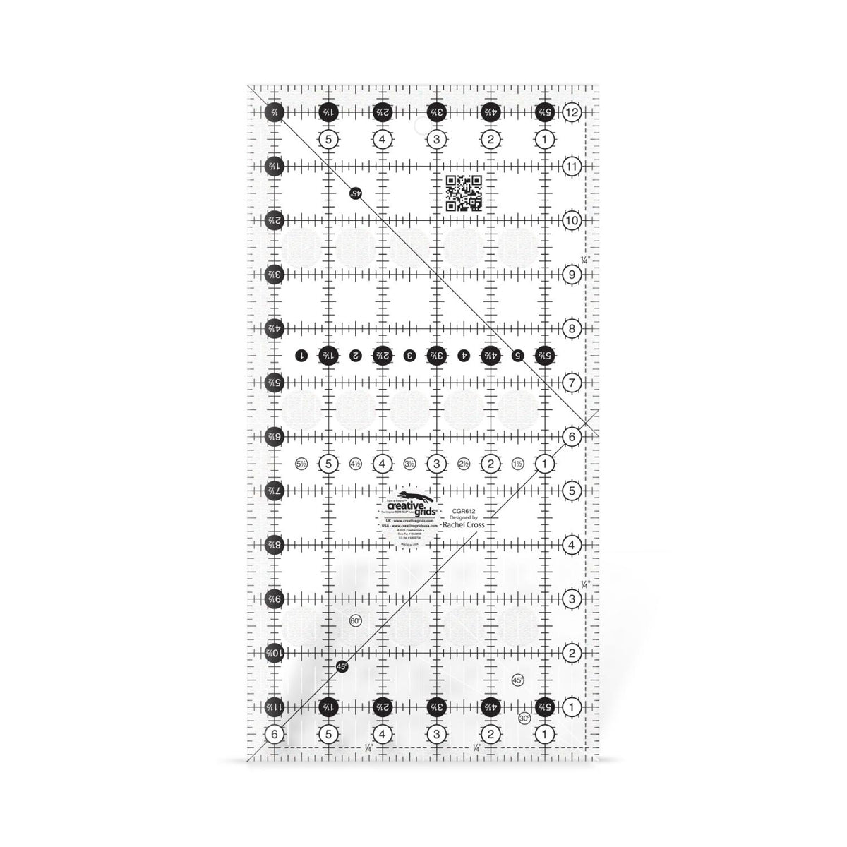 Basix Quilt Ruler Creative Grids®, Quilt Ruler 6-1/2In X 12-1/2In – Yoder Department Store