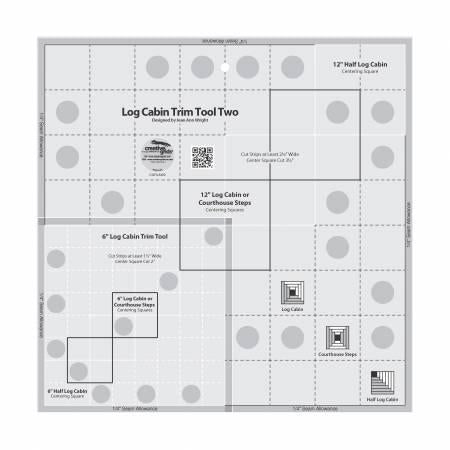 Creative Grids®, Ruler 6" & 12" Log Cab” Trim Tool, CGRJAW2