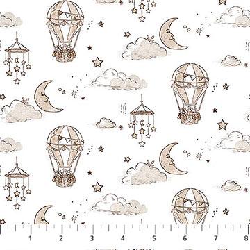 Figo Fabrics Soaring Dreams, 91240-10, White,