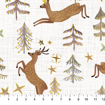 Figo Fabrics Winter Dreams, 90840M-10, White,