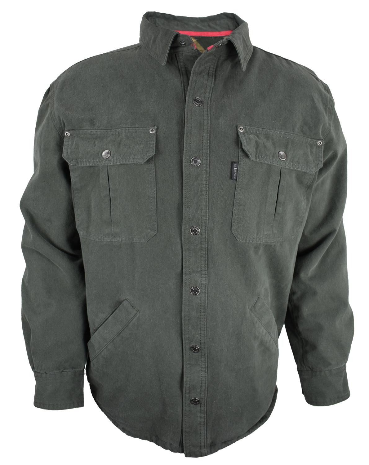 FiveBrother, Brushed Twill Flannel Lined Jacket, 3204.37, Olive