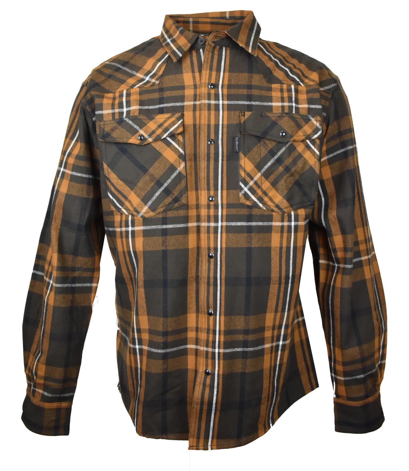 FiveBrother, Men's Heavyweight Regular Fit Western Flannel Snap Shirt, 5201 2202, 3XLT