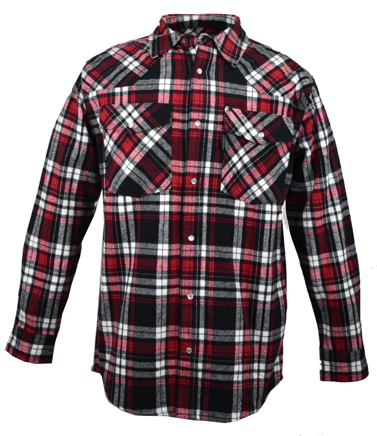 FiveBrother, Men's Heavyweight Regular Fit Western Flannel Snap Shirt, 5201 PL-1 BO, 3XLT