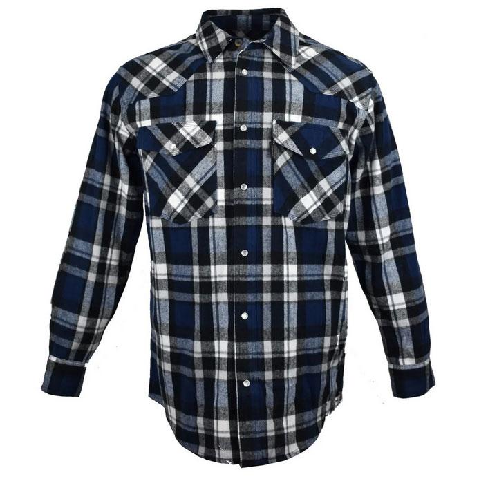 FiveBrother, Men's Heavyweight Regular Fit Western Flannel Snap Shirt, 5201 PL-7 BO, 2XL
