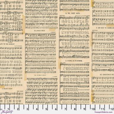 Freespirit Fabrics Holidays Past, PWTH196.NEUTRAL, Neutral, Tim Holtz