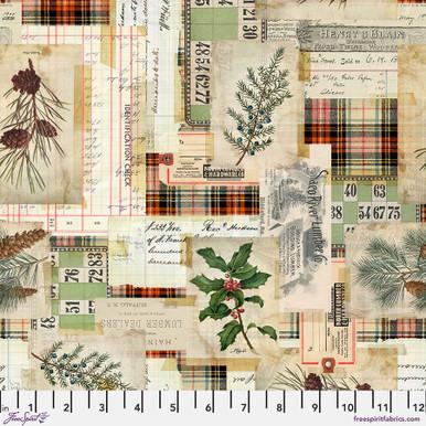 Freespirit Fabrics Holidays Past, PWTH197.MULTI, Multi, Tim Holtz