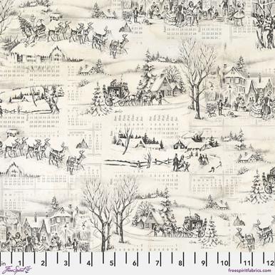 Freespirit Fabrics Holidays Past, PWTH200.NEUTRAL, Neutral, Tim Holtz