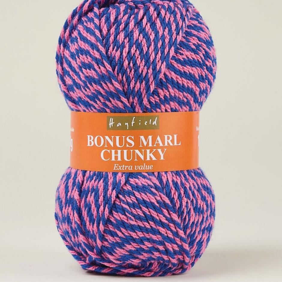 Hayfield Bonus Marl, yarn, Tumbling Fuchsia, F267-0507