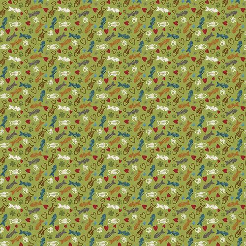 Henry Glass & Co, Leanne Anderson, Hat On A Cat, 829-66, Green